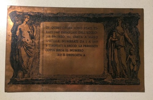 Targa bronzo timbrata a - targa,