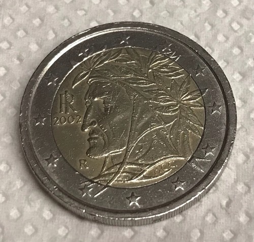 Moneta rara euro italia 2002 - moneta,