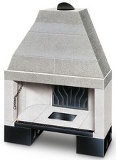 Palazzetti In Giardino Patio 116 R Barbecue Camino Legna 130x82 H177 cm 15,7 Kw