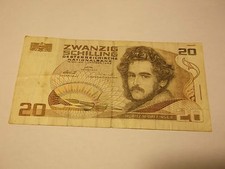 Austria, 20 Schilling Banknote, 1986, A 008697 G ZWANZIG SCHILLING 