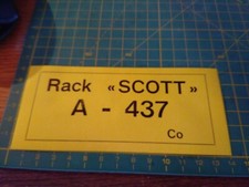 ADESIVO VINTAGE STICKER KLEBER RACK SCOTT A 437 CO