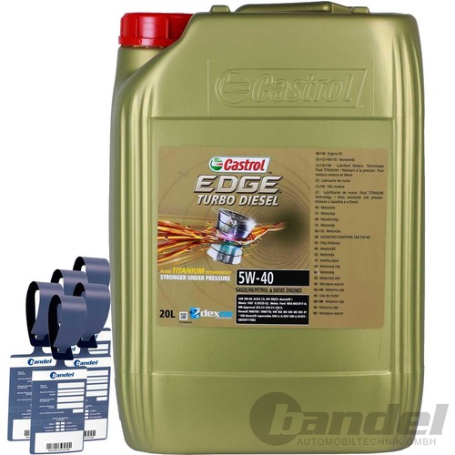 20l castrol edge titanium 5w40 - titanium,