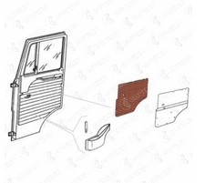 2 PZ PANNELLO PORTA DX SX ADATTO A IVECO 190 TURBOSTAR OE 4851351 +  4851352