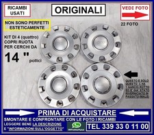 COPRI RUOTA 14 quattordici BORCHIA X CERCHI IN FERRO ORIGINALI FIAT 500 mod 312