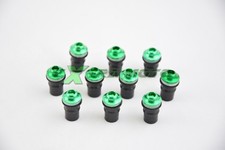 Kit 10 viti ergal cupolino moto scooter carena plexiglass M5 x 15 VERDE