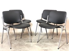 4 Sedie DSC106 Blk ANONIMA CASTELLI anni60 VINTAGE  design HOME CHAIR FORNITURE