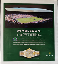 ROLEX Pubblicità 1 pagina 2003 OROLOGIO OYSTER DATEJUST WIMBLEDON