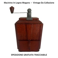 MACININO CAFFÈ • Vintage Macinacaffè In Legno Color Mogano • Da Collezione