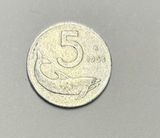 5 LIRE  DELFINO ITALIANA 1954