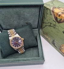 Rolex 16013 Datejust 36 Steel & 18Kt Gold Police Dubai Blu Dial Jubilee 1983