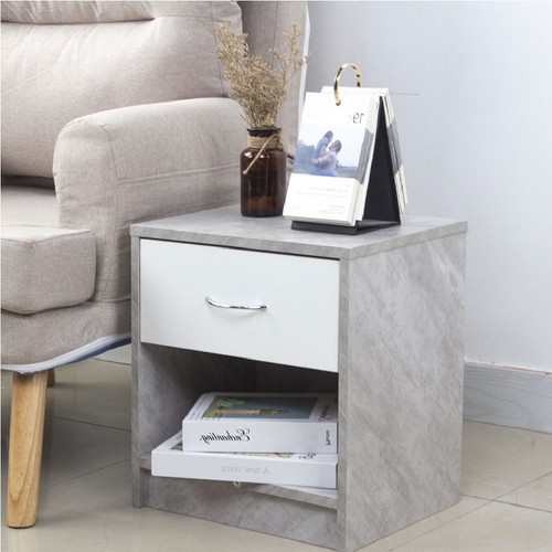 Comodino bicolore cassetto - comodino, 1