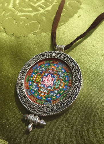Tibet thangka ghau amuleto - tibet.,