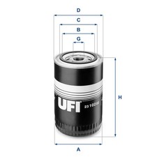 Filtro olio ufi 102 02 - ufi, 23.102.02