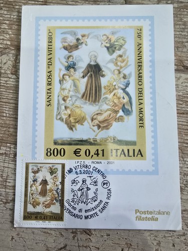Francobollo cartolina santa - cartolina,
