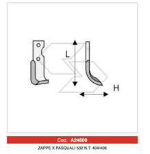 20 x ZAPPETTE ZAPPE MOTOZAPPA MOTOCOLTIVATORE PASQUALI 532 NUOVO H80 L188  30x6