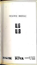 Fresatrice Universale Rigiva U.6, U.8 Manuale uso e manutenzione PDF