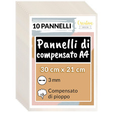 10 X A4 Compensato Pannelli