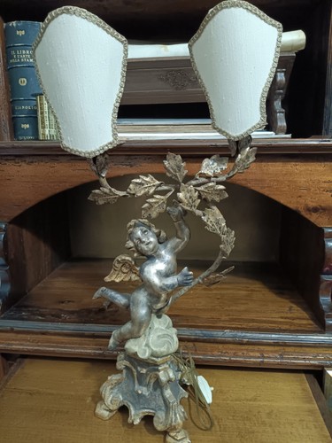 Lampada candeliere legno - candeliere,