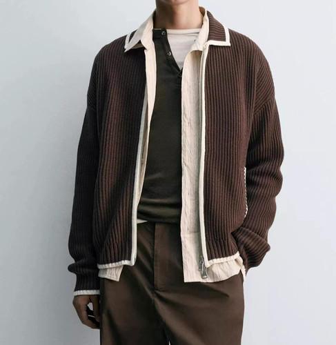 Zara cardigan contrasto - zara,