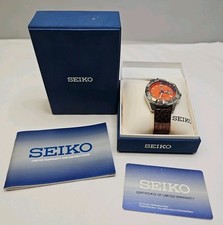 Orologio Seiko 5 Sport Automatico Quadrante Arancione 100M Japan 7S36 Acciaio Inox