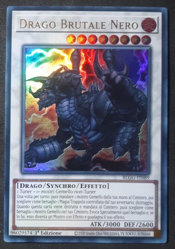 Drago brutale nero ultra rara - drago,