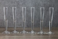 Set 6 bicchieri da flauto per liquore con stelo a forma tubolare trasparente