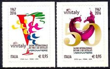 Italia 2016 Vino Alcool Bevanda Uva Vetro Stilizzato Orticoltura Set 2v MNH
