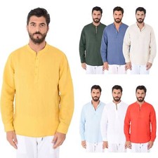 Camicia Uomo Lino Collo