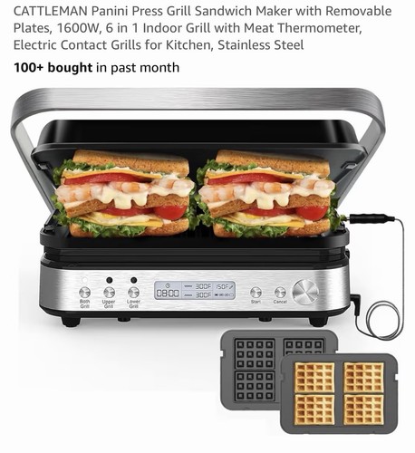 Cattleman panini press grill - panini,