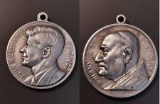 1963 PAPA GIOVANNI XXIII JOHN F.KENNEDY MEDAGLIA COMMEMORATIVA ARGENTO SILVER !!