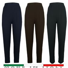 Pantalone Donna Calibrato Taglie Forti Elastico in Vita Felpato 55 57 59 61