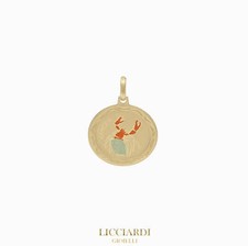 Ciondolo segno zodiacale cancro oro giallo 18kt