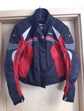 Giacca moto Probiker, taglia 40, donna, nero/rosso