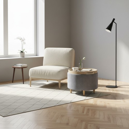 Dechome pouf contenitore - dechome, tondo