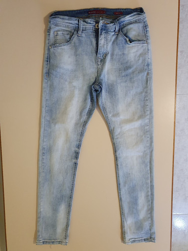 Jeans uomo denim colore chiaro - uomo,