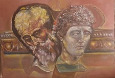 Olio Dipinto SACRO E PAGANO di BISSANTI  CARLO