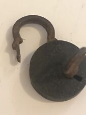 Antico Vintage lucchetto in ferro con chiave fine 800 perfettamente funzionante