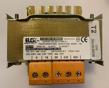 TRASFORMATORE MONOFASE 200VA marca  ELCA 400/230/18 come nuovo