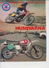 advertising TEST PROVA MOTO  HUSQVARNA CR 250  1975 MOTOCROSS EPOCA VINTAGE MX