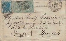 Sassone T16x2+T26  Lettera per Zurigo. Sul fronte è presente il bollo ambulante