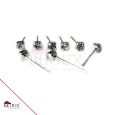 8 Orecchino Naso Piercing Nasino In Argento 925 Brillantino Incastonato 2,5 mm