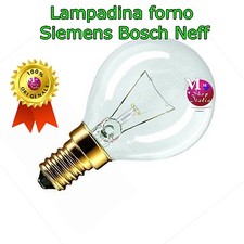 Lampadina sfera forno Bosch Siemens Neff 40W E14 300°C 220V originale