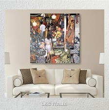 Vucciria, Guttuso - Quadro Stampa Tela 100x100 Soggiorno Cucina Salotto Autori