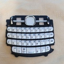 TASTIERA ORIGINALE QWERTY NOKIA ASHA 200 BIANCA WHITE TASTI PULSANTI + SUPPORTO
