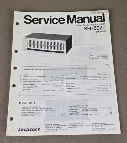 Technics equalizzatore - equalizzatore, di