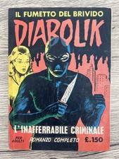 Diabolik  N 2 prima serie INGOGLIA 1963 ORIGINALE Quasi Ottimo Stato!No Resa