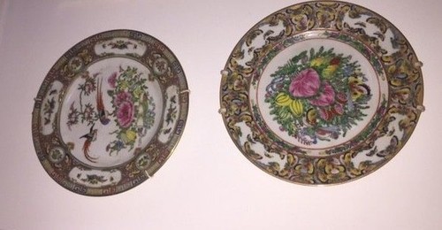 Pair decorative wall plates - decorative,