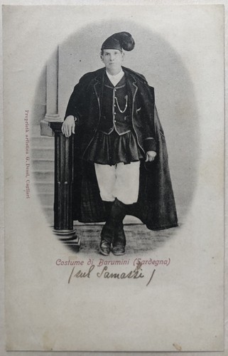 Cartolina costume barumini - cartolina,