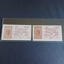 Banconote Da Collezione Da 1 Lira 1944 Fds Regno D Italia Lotto Z1