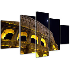 Quadro Moderno 200 x 90 cm Stampa su Tela XXL Colosseo Roma Arredamento #051